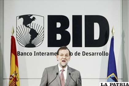 El presidente del Gobierno, Mariano Rajoy, durante su intervención en la inauguración de la sede del Banco Interamericano de Desarrollo (BID)/EFE 
