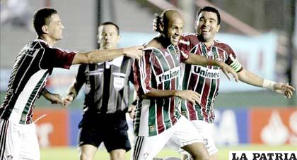 Celebración de los jugadores de Fluminense (foto: publimetro.com)