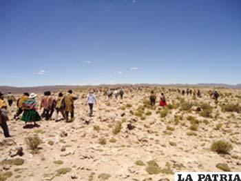 Sector en conflicto limítrofe entre Oruro y Potosí 