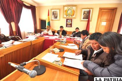 Sesión del ente legislativo del Gobierno Municipal