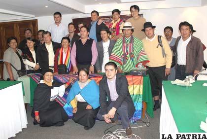 Inauguraron del congreso de la Coordinadora Andina de Organizaciones Indígenas (Caoi). FOTO ecuarunari.org