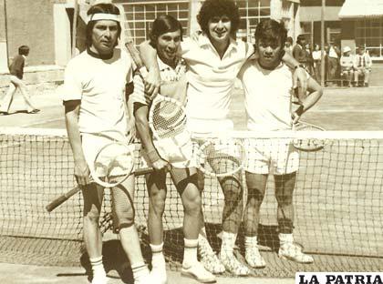 Los tenistas Frique Candia, Valerio Almaraz, Aldo Sacre y Limbert Gutiérrez, fueron los que más se destacaron en el ámbito local y nacional