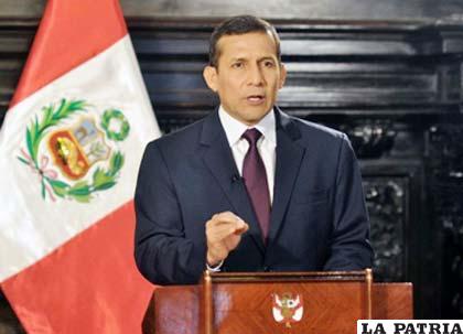 El presidente de Perú Ollanta Humala da una conferencia en Lima. (AFP, ho)