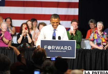 Presidente de Estados Unidos y candidato a la reelección, Barack Obama, habla ante un auditorio en West Palm Beach (EE.UU.). EFE