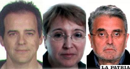 Vicente Sarasa (Izquierda), Manuela Ontanilla (centro) y José Antonio Ramón Teijelo (derecha), secuestradores de Publio Cordón. Foto: Ministerio del Interior