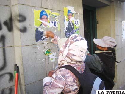 Candidatos a consejeros de Coteor ensucian paredes con su propaganda