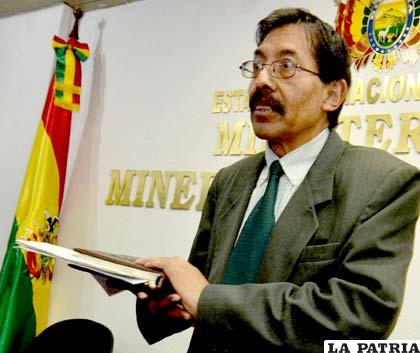 Viceministerio de Desarrollo Productivo Minero Metalúrgico, Freddy Beltrán. Jmp/FOTO-Daniel MIRANDA-APG