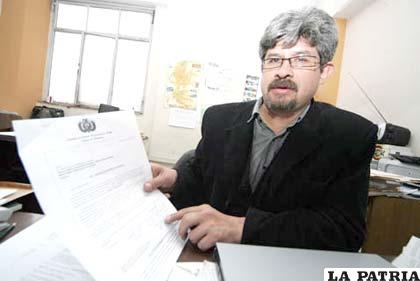 Fiscal, Marco Antonio Rodríguez. FOTO noticias.notibol.com