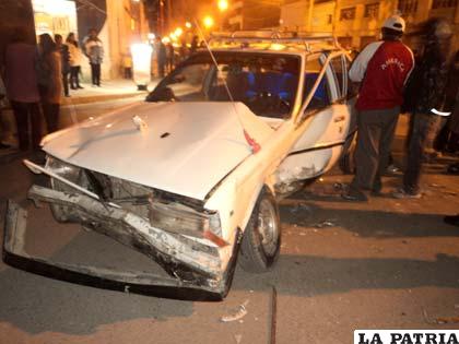 Así quedó el vehículo más afectado