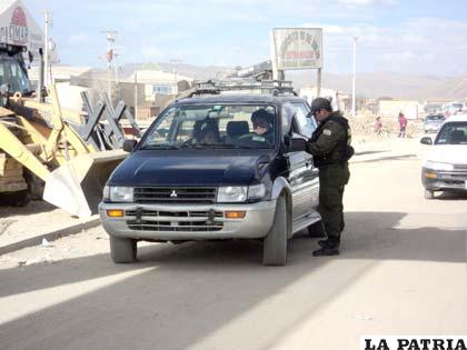 Esta vagoneta no tenía la roseta de inspección por lo que fue sancionada