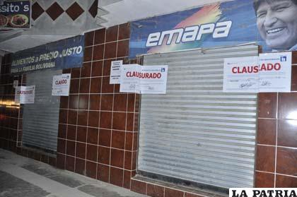 Sucursal de Emapa en la zona Sur fue clausurada por seis días