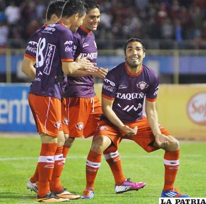 Ignacio García celebra su gol