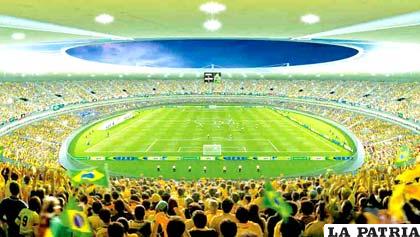 Estadio Mineirao de Belo Horizonte, donde no quiere jugar el equipo de Ronaldinho 