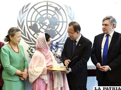 Representantes de la ONU reconocen valentía de Malala Yousafzai