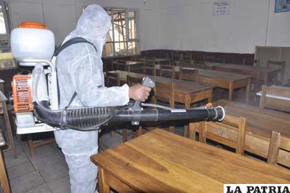 Desinfección en aulas de unidades educativas alcanzó aceptable cobertura