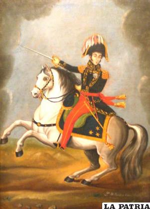 Una pintura del Libertador Bolívar