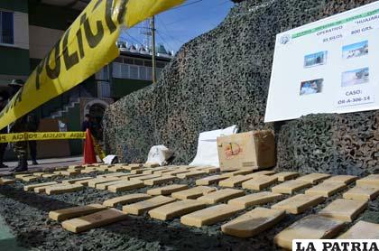 La marihuana fue presentada en el Comando Departamental de Policías