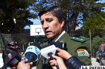 Teniente Coronel, Javier Mendoza, jefe departamental de la Felcn