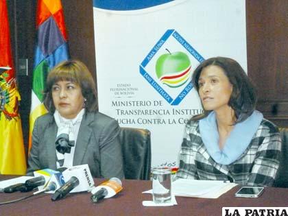 La ministra Nardi Suxo, recuperó a favor del Estado 6,6 millones de bolivianos de Papepel