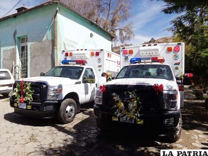 Ambulancias que fueron entregadas al Hospital General
