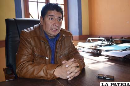 Presidente de la Asamblea Legislativa de Oruro, Reynaldo Llanque