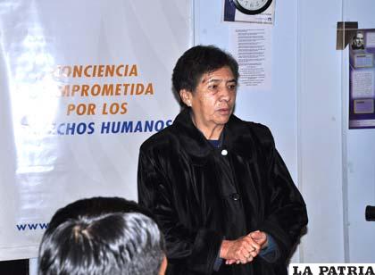 Clotilde Calancha resumió el trabajo de 12 años de la Defensoría del Pueblo en Oruro