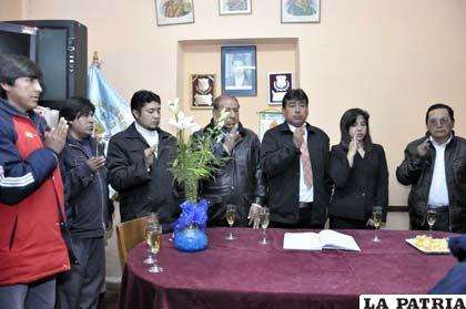 Durante el acto de posesión de los nuevos dirigentes