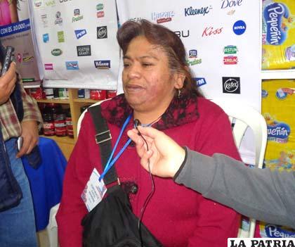 Fortunata Patzi ganadora de 10 mil bolivianos