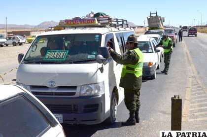 El coronel Alarcón participó del operativo en las trancas de control