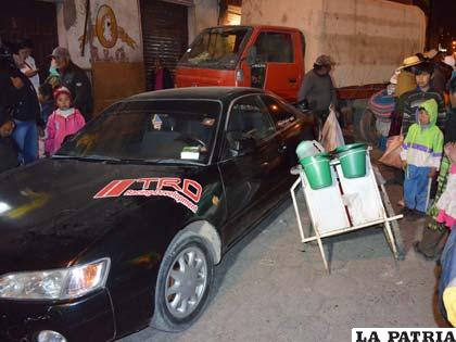 El carrito ambulante quedó afectado al igual que su propietaria