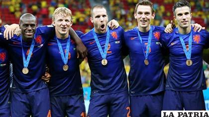 La alegría de los holandeses por lograr la medalla de bronce