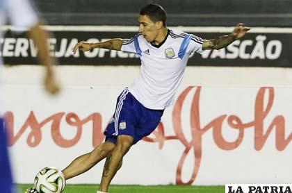 Di María volvió a lesionarse en la práctica de anoche