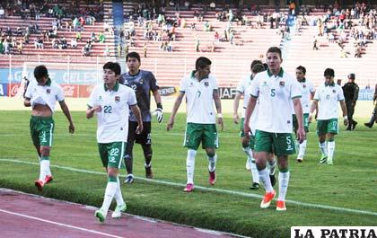 Jugadores de la selección boliviana 
