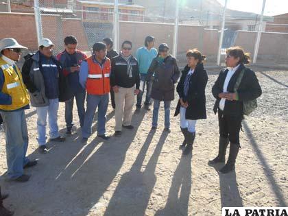 Durante el acto de entrega de los ambientes del Diamante de Béisbol
