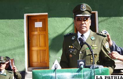 Coronel René Rojas, nuevo comandante departamental de la Policía