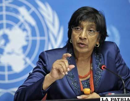 La Alta Comisionada de Naciones Unidas para los Derechos Humanos, la sudafricana Navi Pillay