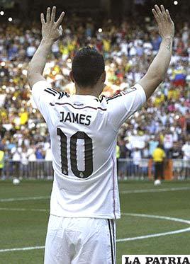 James vestirá la 10 de Real Madrid