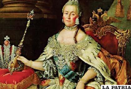 La emperatriz Catalina II gobernó con mano dura el imperio ruso