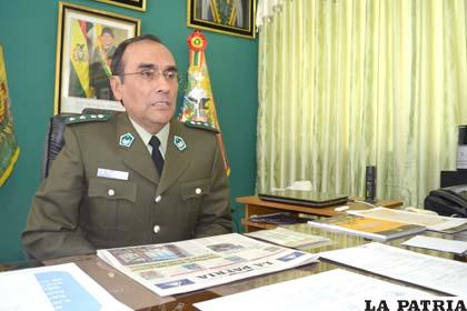 Coronel René Rojas, comandante departamental de Policías