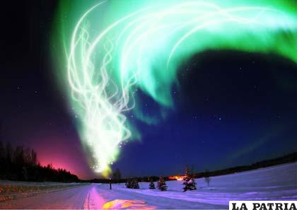 Una impactante fotografía de la aurora boreal en Noruega