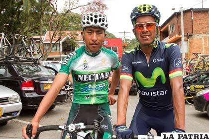 Basilio Ramos junto a Oscar Soliz en Colombia