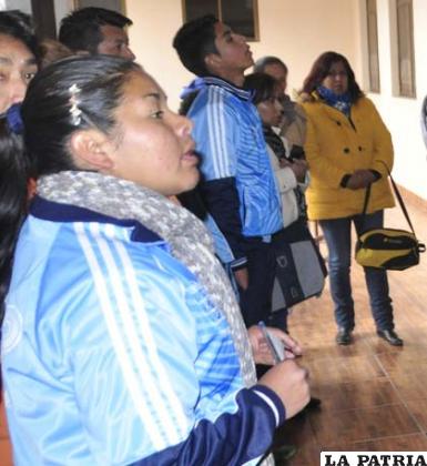 Colette Flores durante el acto
