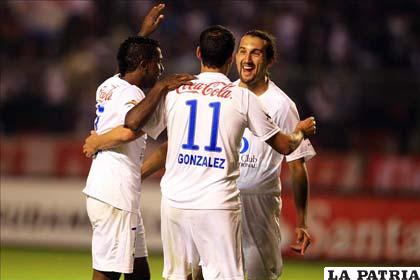 El festejo de los integrantes del equipo de Liga Deportiva de Quito /eurosport.com