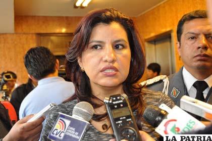 La ex parlamentaria Rebeca Delgado demanda al Estado /ABI