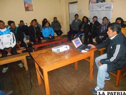 Durante los cursos que se realizaron en Oruro