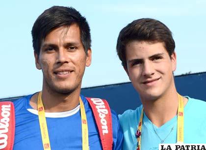 Federico Zeballos y Rodrigo Banzer, tenistas bolivianos /wlater challap
