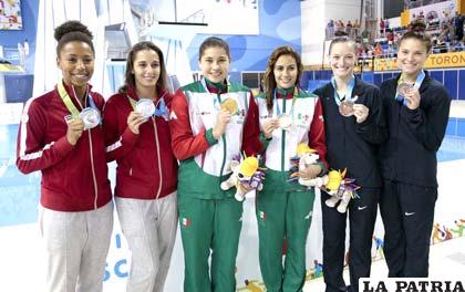 Medallistas en clavados sincronizados /toronto2015.org