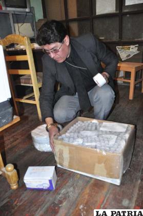En la Policía mostraron el material explosivo que intentaba ser trasladado
