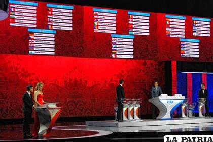 Durante el sorteo que se desarrolló ayer en San Petersburgo (Rusia) /elpais.com