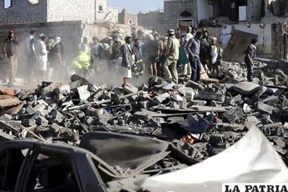 La coalición árabe-musulmana bombardeó  varias veces contra los rebeldes hutíes en Yemen /telam.com.ar